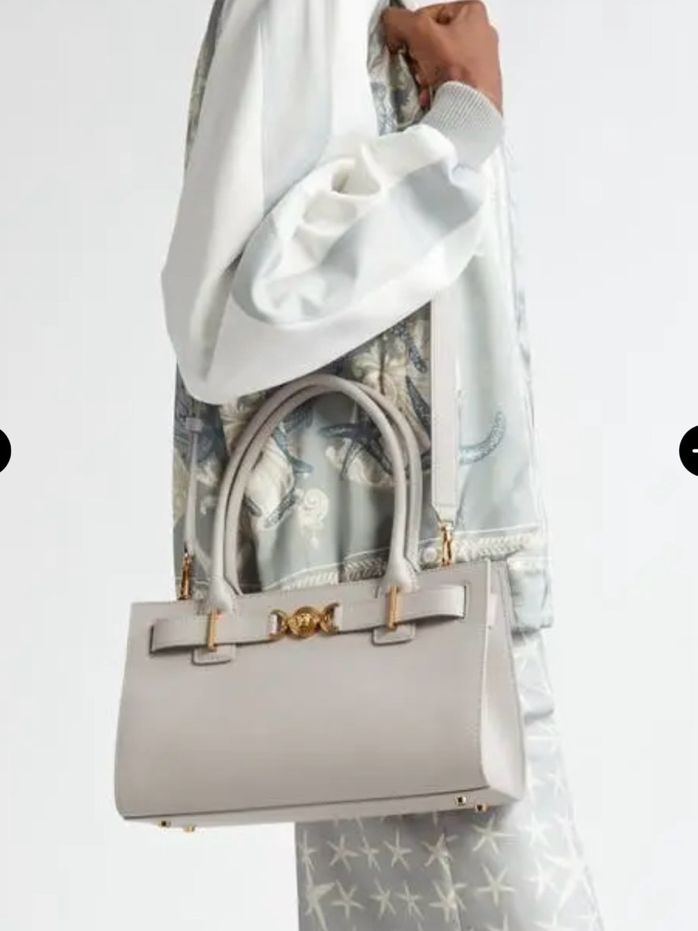 Versace Medusa 95 Pearl Grey Gold Tote - Picture 5 of 11